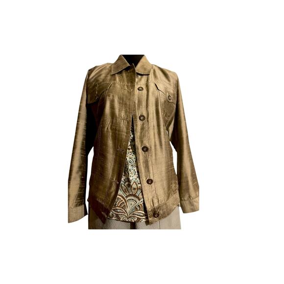 Chico's Design Silk Shacket - Picture 1 of 6